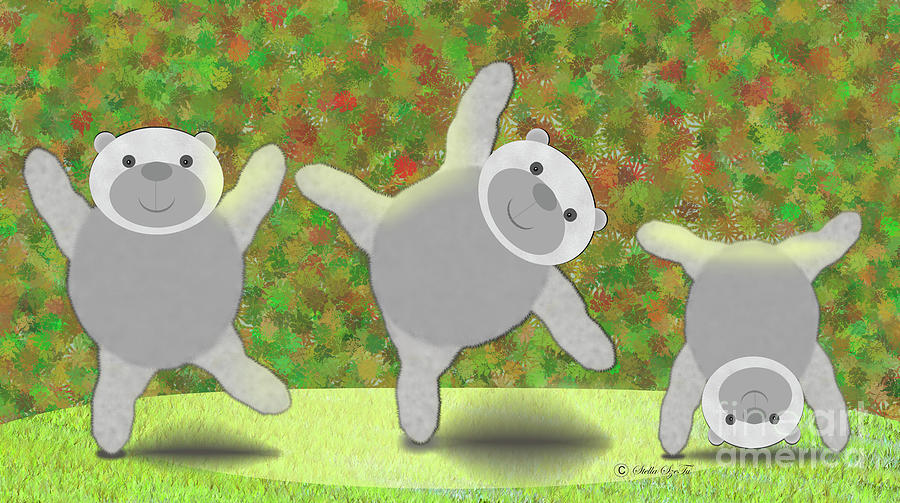 Teddy Bears Digital Art - The Teddy Bears Dance by Stella SzeTu