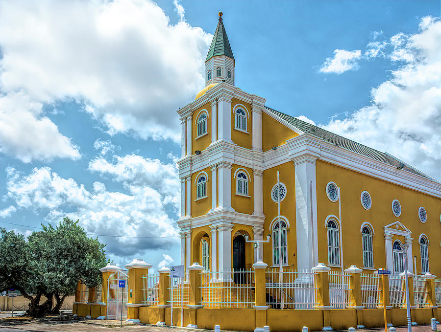 The Temple Emanu-El Willemstad Curacao Photograph by Debra Martz
