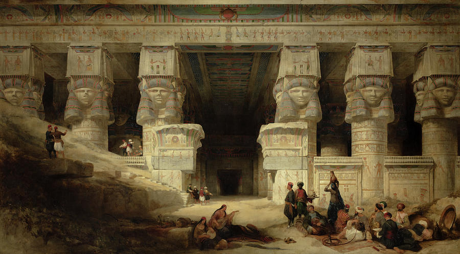 The Temple of Dendera, Upper Egypt Painting by David Roberts