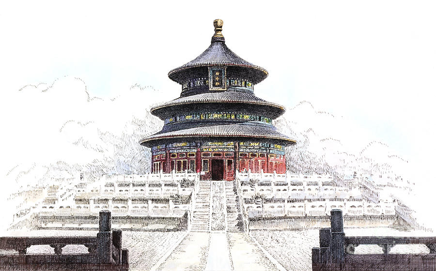 The Temple of Heaven Painting by Yan Bingwu