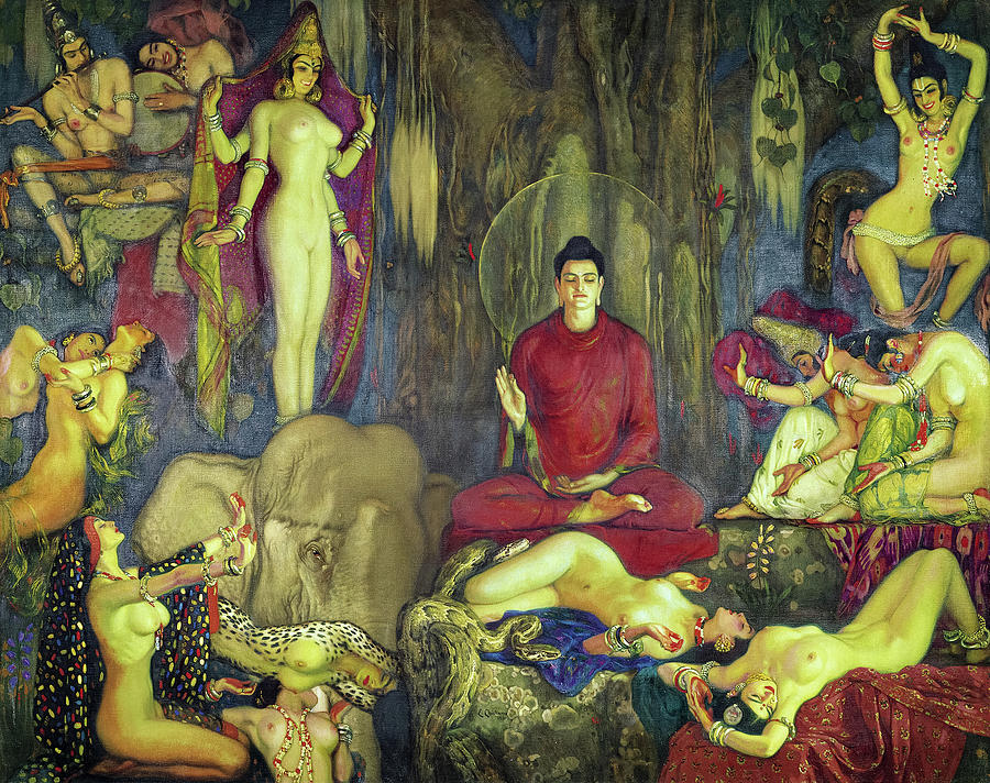 Avatar Painting - The Temptation of Buddha by Eduardo Chicharro Aguera