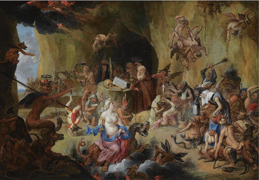 Saint Painting -  The Temptation of Saint Anthony by Mattheus van Helmont