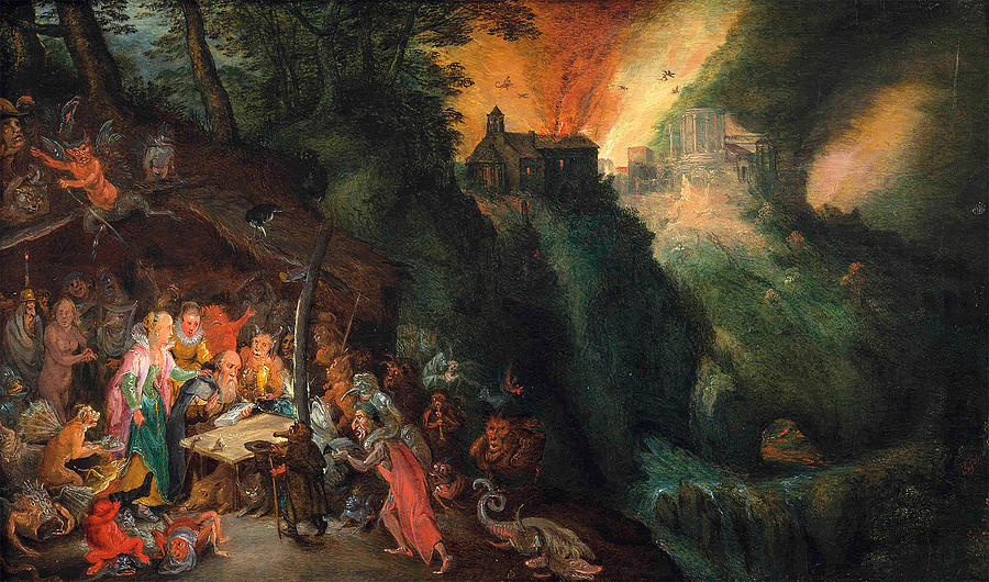 The Temptation of Saint Anthony  Painting by Pieter Schoubroeck