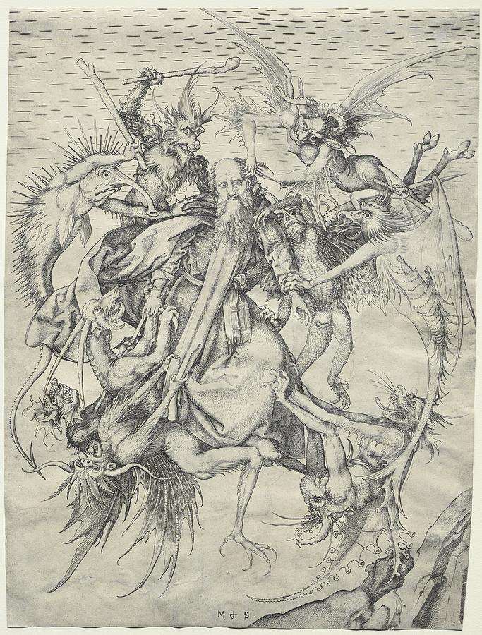 The Temptation of St Anthony Painting by Martin Schongauer | Fine Art ...