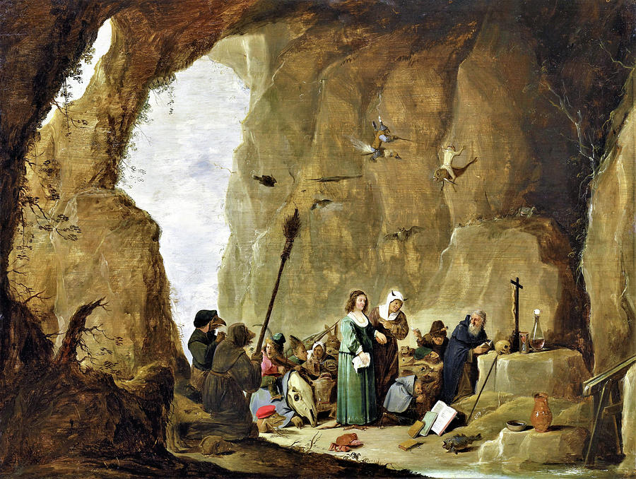 Fantasy Painting - The Temptations of Saint Anthony the Abbot - Digital Remastered Edition by David Teniers the Younger