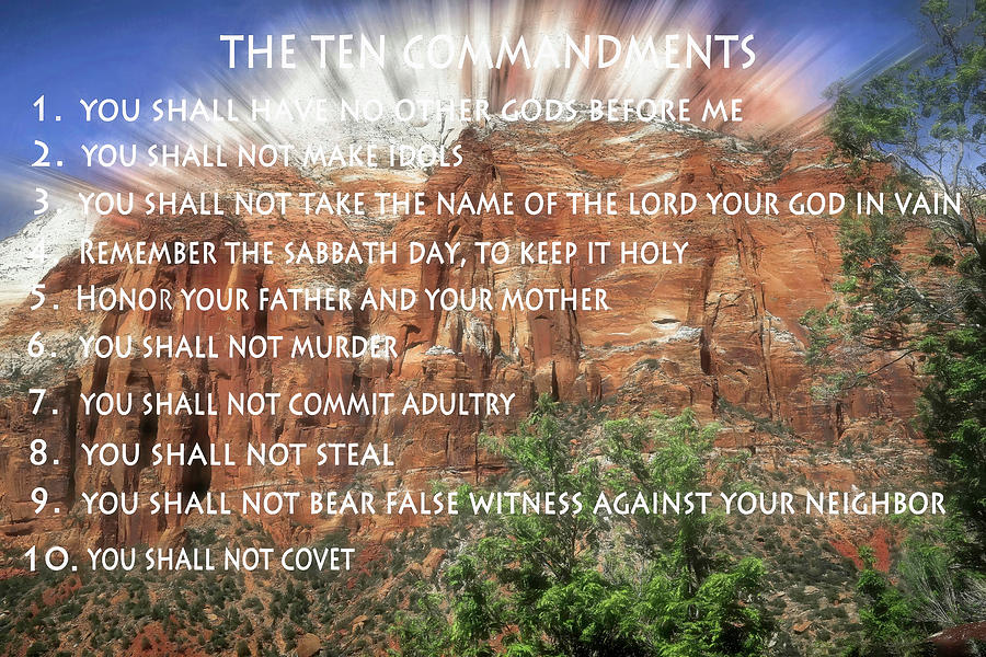 The Ten Commandments Photograph by Donna Kennedy