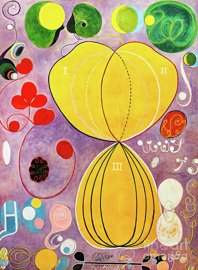 The Ten Largest No 7 Group IV Childhood By Hilma Af Klint 1907 Painting ...