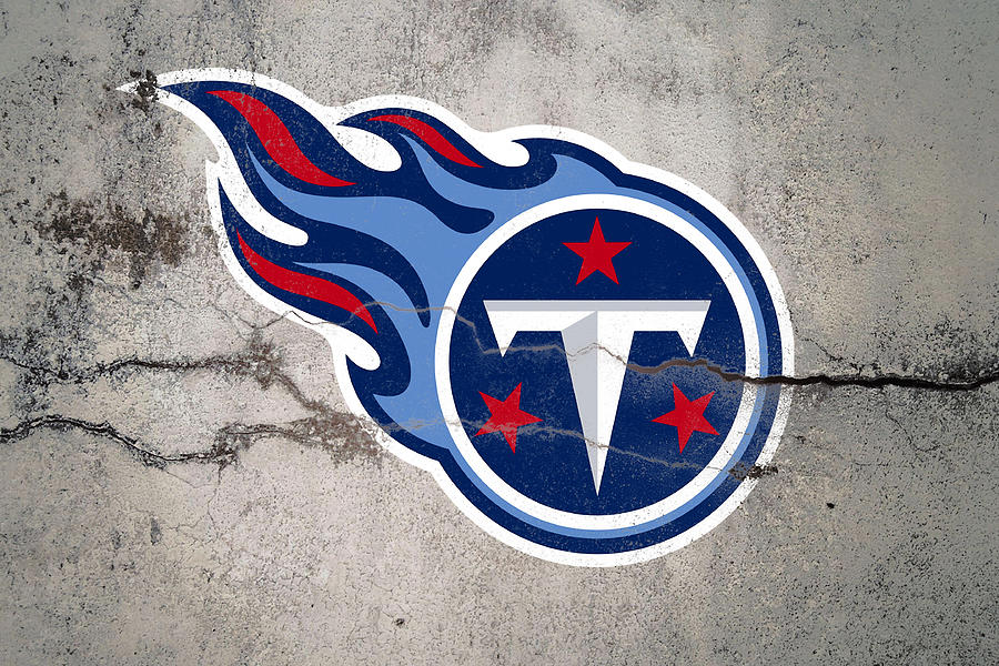 The Tennessee Titans Stone Wall Mixed Media by Brian Reaves