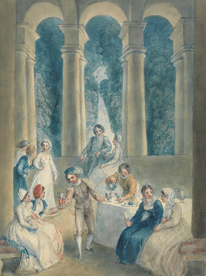 The Tenth Day of the Decameron Drawing by Thomas Stothard
