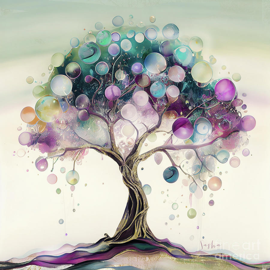 Surreal Tree Painting - The Test Dream by Mindy Sommers