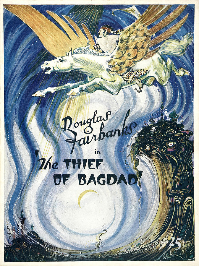Vintage Mixed Media - The Thief of Bagdad, 1924 by Movie World Posters