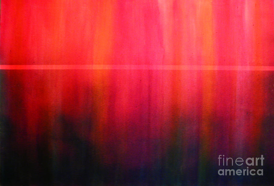 Abstract Painting - The Thin Red Line by Albert Puskaric