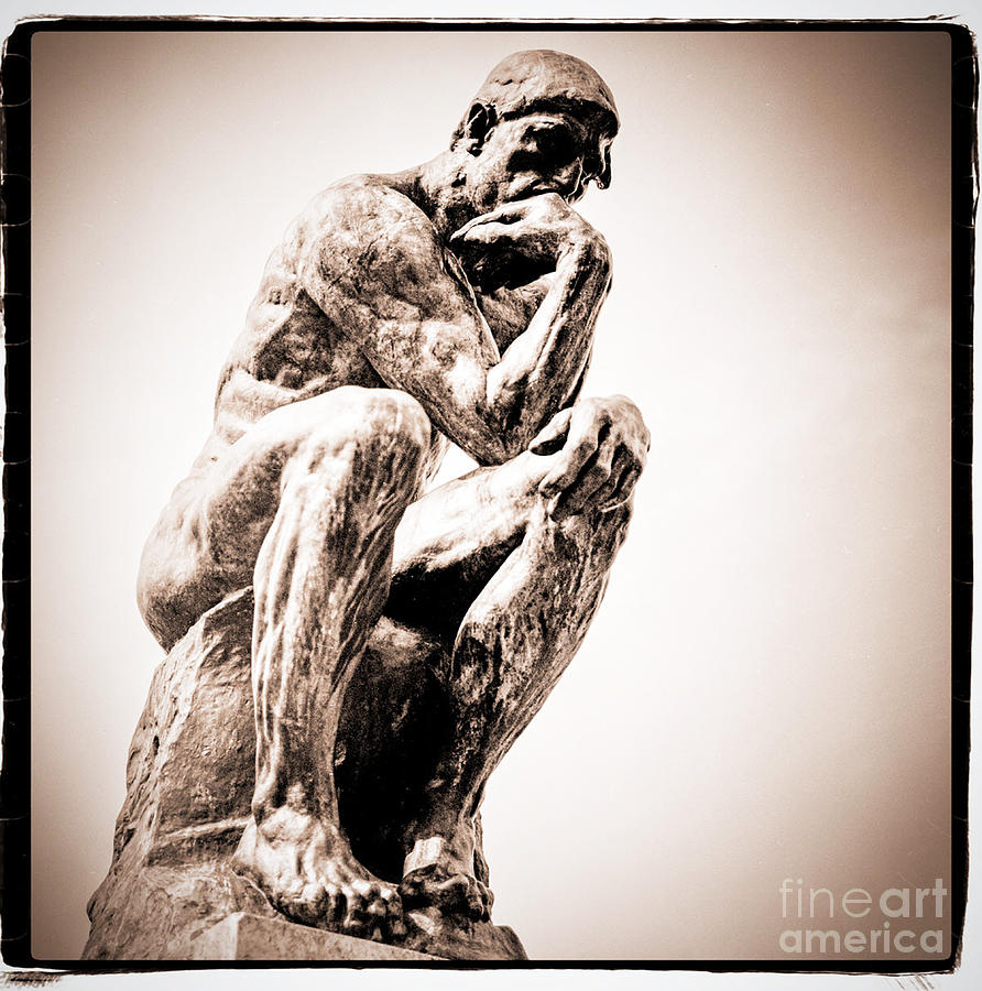 Landmark Photograph - The Thinker Auguste Rodin 1840 -1917    The thinker -The Poet.  at Rodin museum.  by Cyril Jayant