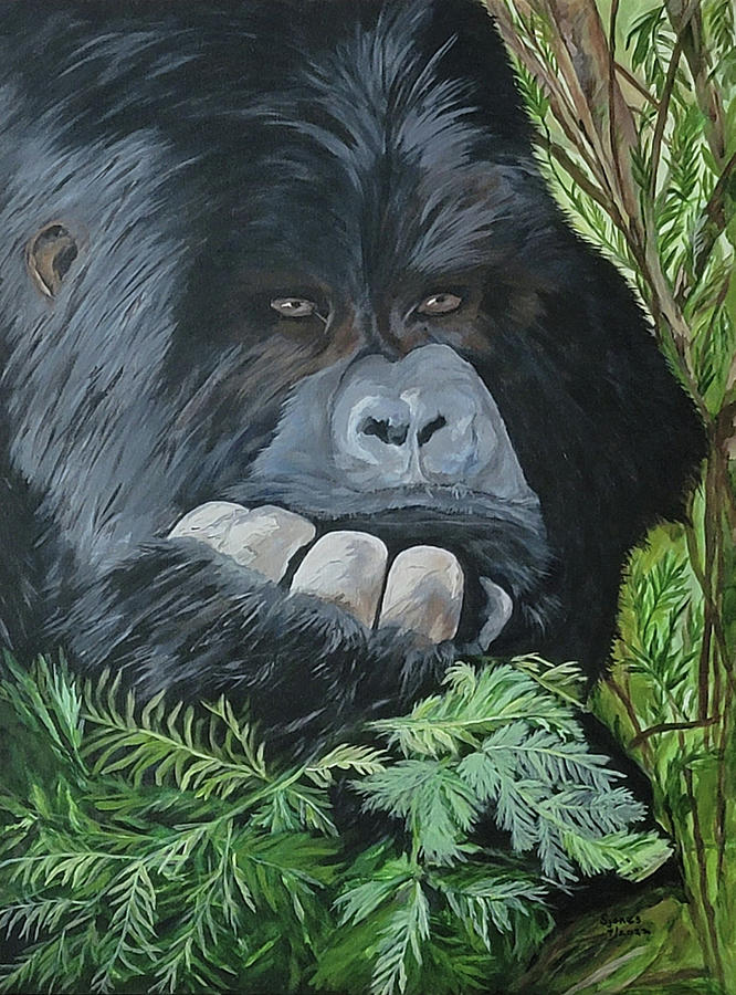 The Thinker Painting by Sally Latimer Jones | Fine Art America