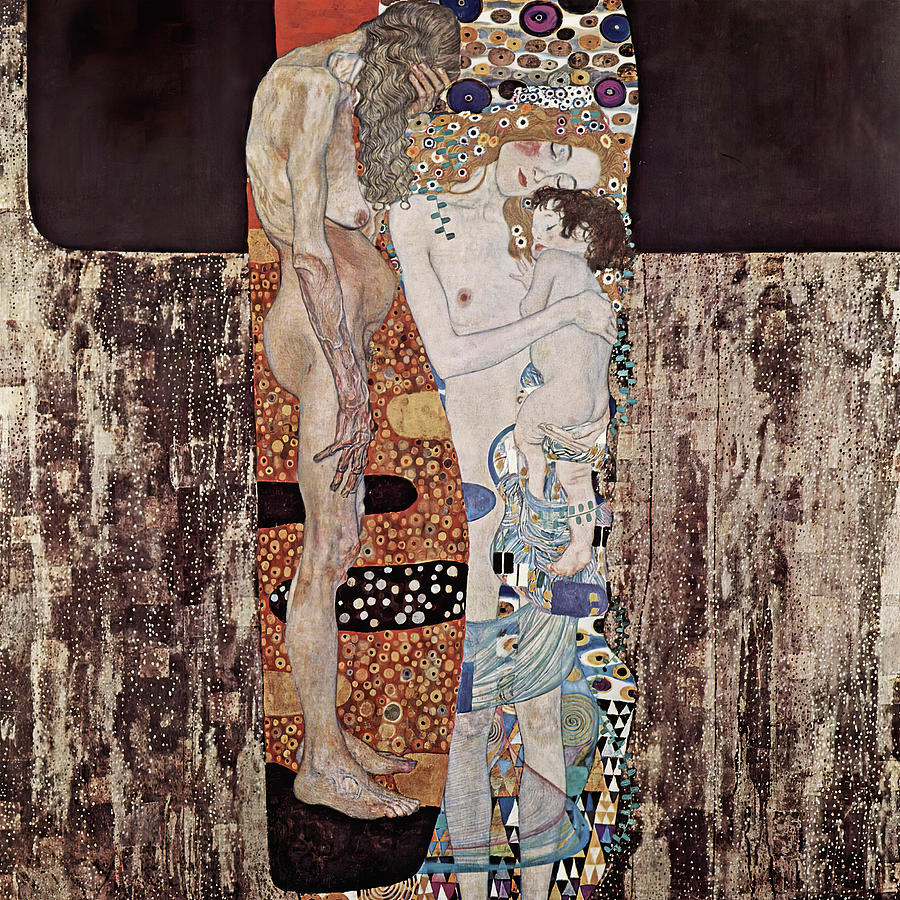 Gustav Klimt Painting - The Three Ages of Woman, 1905 by Murellos Design
