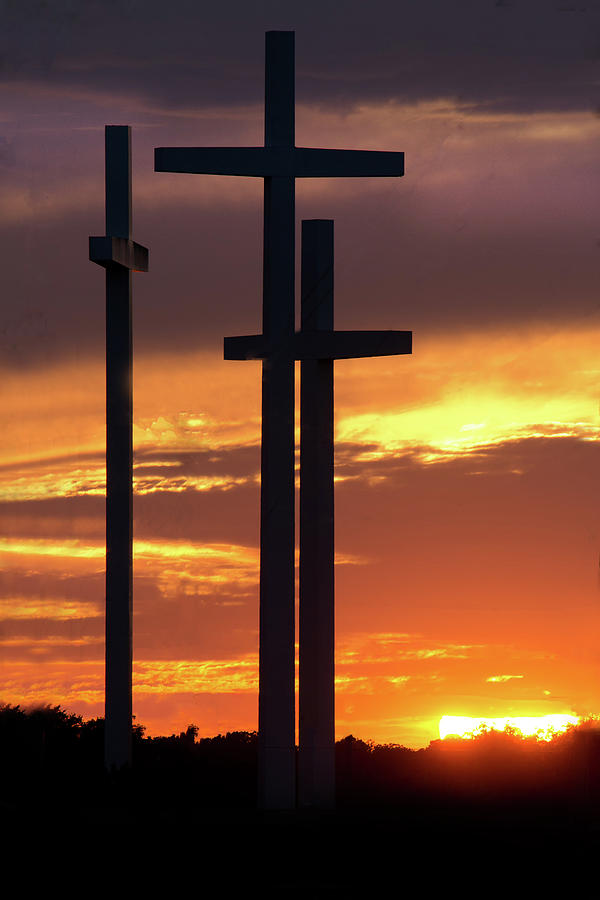 The Three Crosses - Cross Church  Photograph by William Rainey