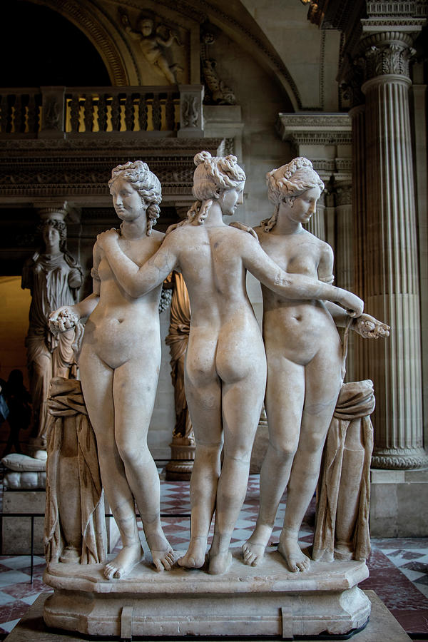 Louvre Photograph - The Three Graces by Jean Haynes