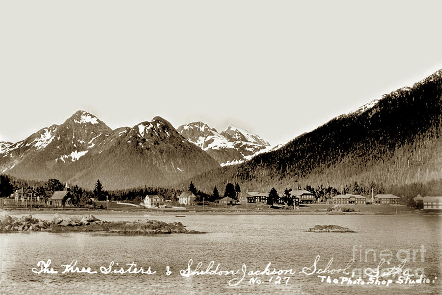 The Three Sisters and Sheldon Jackson School Sitka, Alaska by California Views Archives Mr Pat Hathaway Archives The Three Sisters and Sheldon Jackson School Sitka, Alaska by California Views Archives Mr Pat Hathaway Archives
