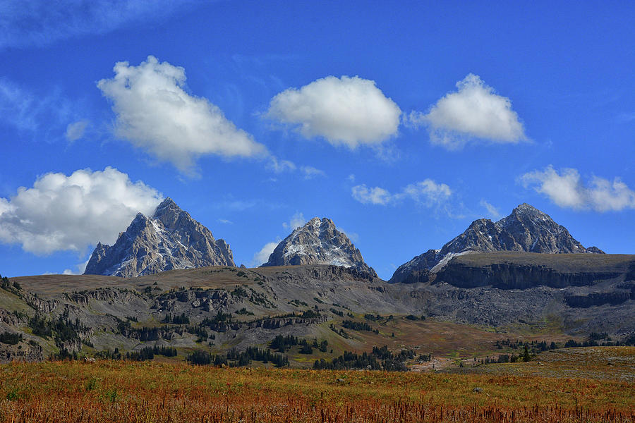 The Three Tetons as Viewed from the West in Alaska Basin Photograph by Raymond Salani III