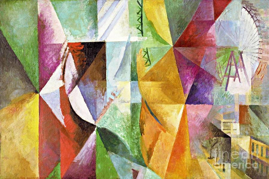 The Three Windows, the Tower and the Wheel Painting by Robert Delaunay The Three Windows, the Tower and the Wheel Painting by Robert Delaunay