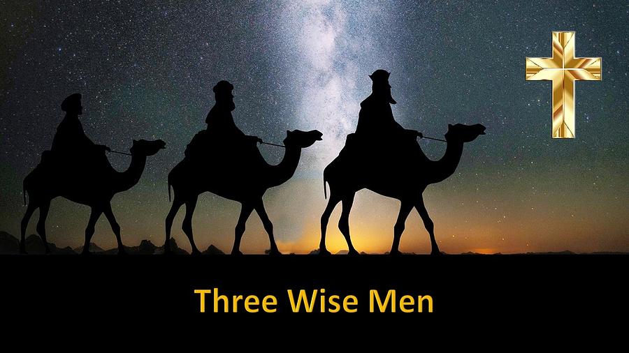 The Three Wise Men Mixed Media by Nancy Ayanna Wyatt