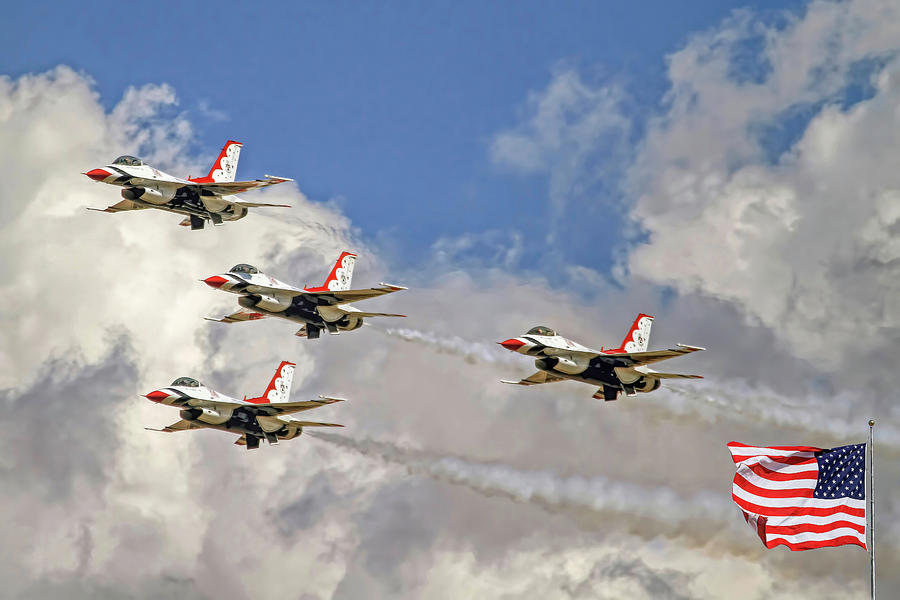 The Thunderbirds - Red - White and Blue Photograph by Donna Kennedy