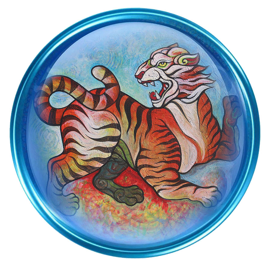 the Tiger Painting by Tom Dashnyam Otgontugs