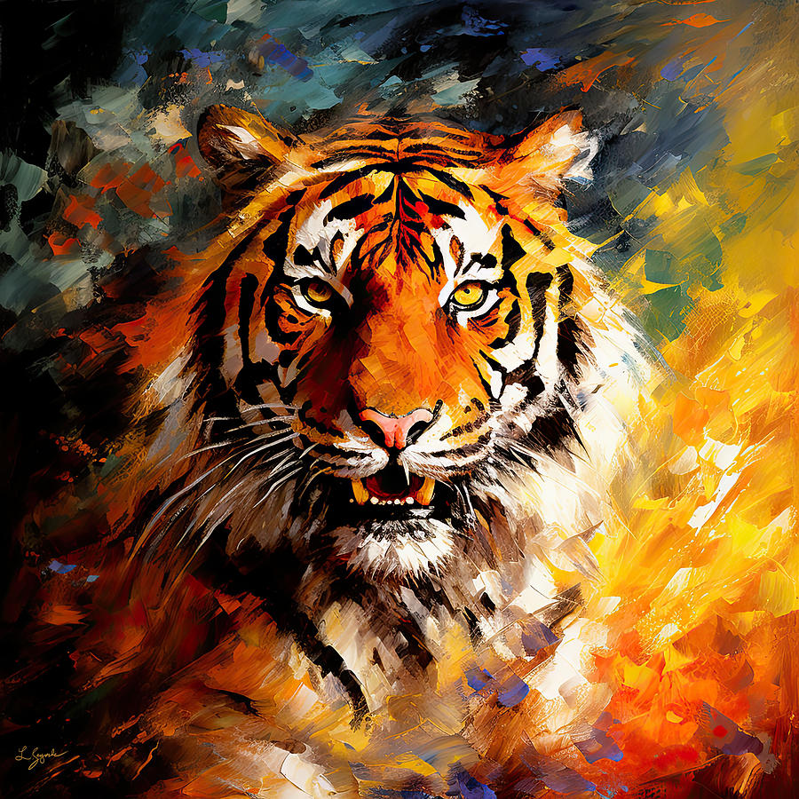The Tigers Spirit -Sumatran Tiger Art Digital Art by Lourry Legarde