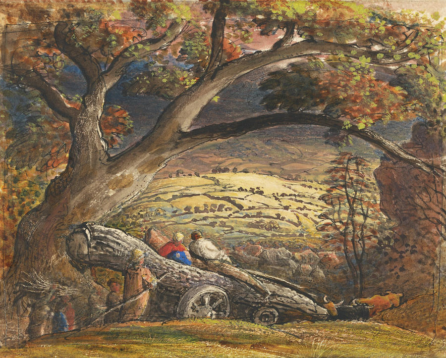 The Timber Wain, 1833-1844 Painting by Samuel Palmer