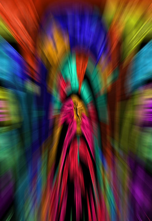 Abstract Digital Art - The Time Tunnel in Living Color - Abstract by Ronald Mills