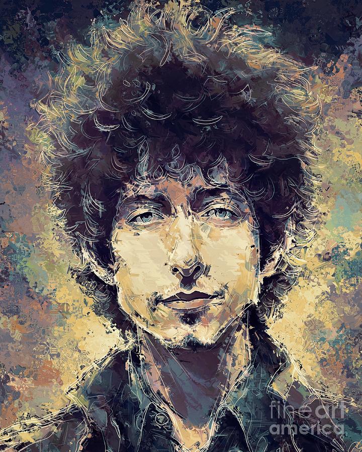 The Times Are Still Changing - Bob Dylan Portrait - 02261 Digital Art by Philip Preston
