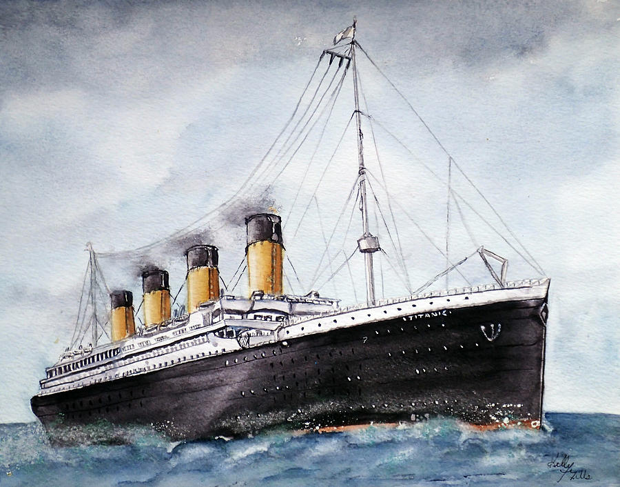 The Titanic Painting by Kelly Mills