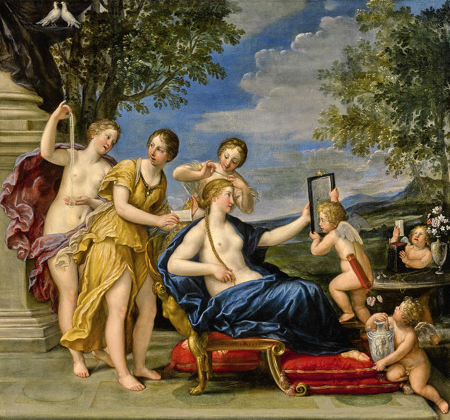 The Toilet Of Venus 2 Painting by Francesco Albani