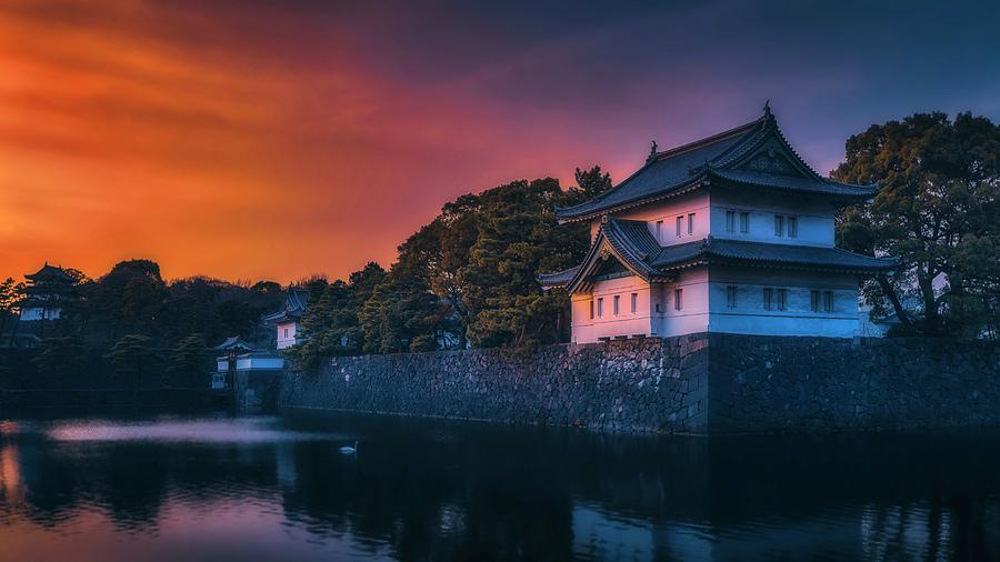 The Tokyo Imperial Palace at Dusk Photograph by Pierre Blache - Fine ...