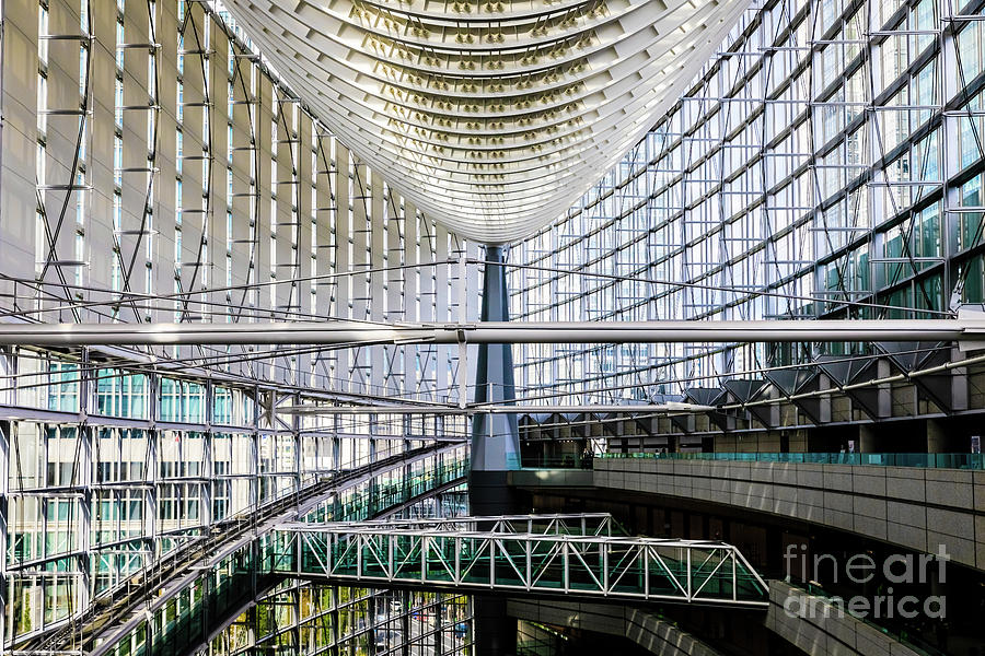 The Tokyo International Forum - centered view Photograph by Lyl Dil Creations