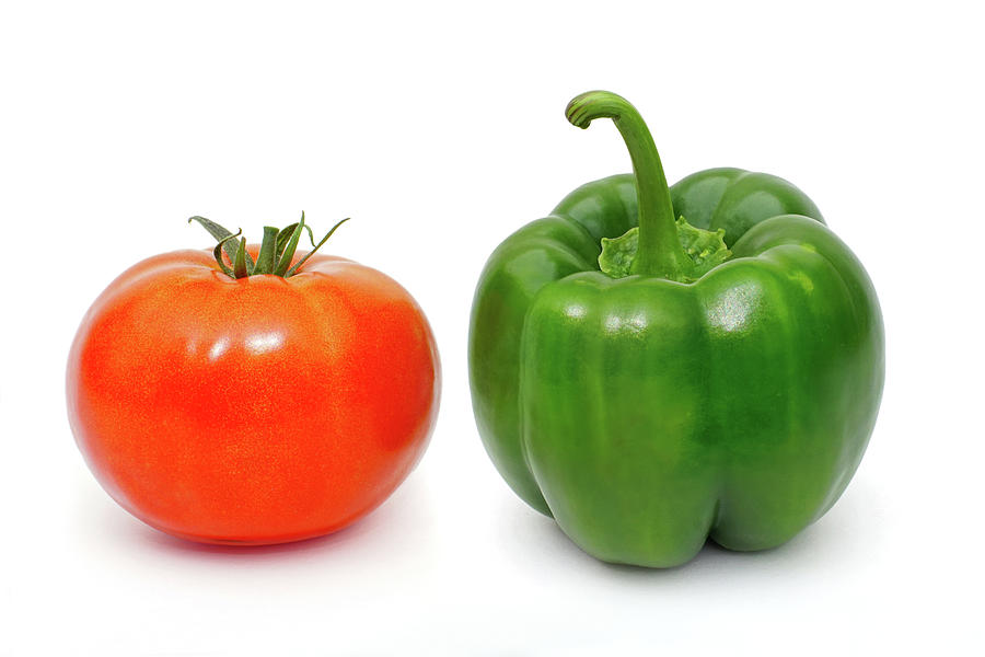 The Tomato and The Green Pepper Photograph by Kathi Mirto