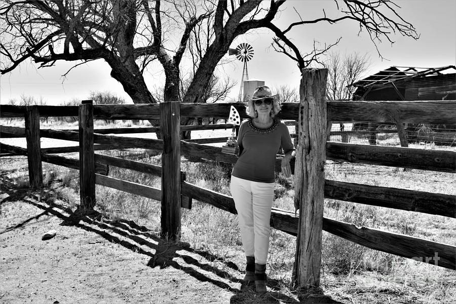 Black And White Photograph - The Tony Visits Empire Ranch by Janet Marie