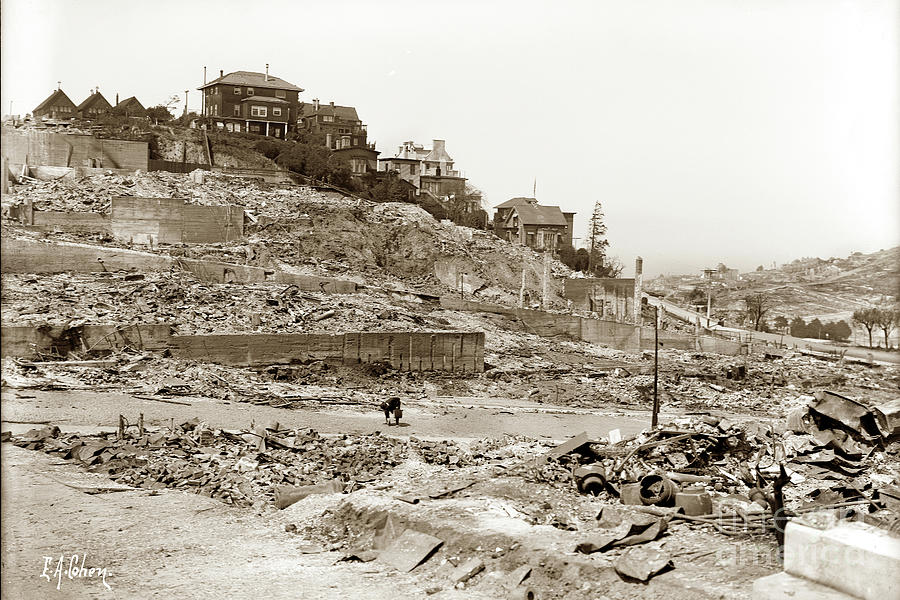 San Francisco Photograph - The Top Of Russion Hill Was An Island In A Sea OfRuins May 1906 by Monterey County Historical Society