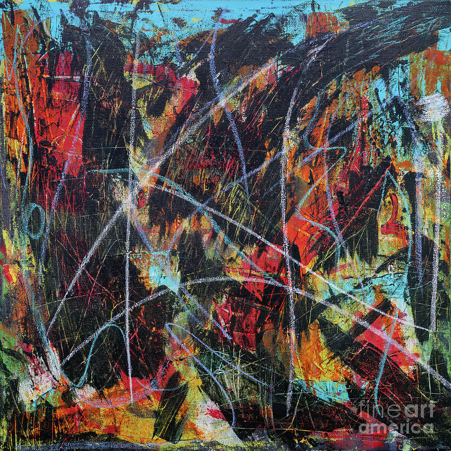 Abstract Painting - The Torture of Chalkdust by Chris Foley