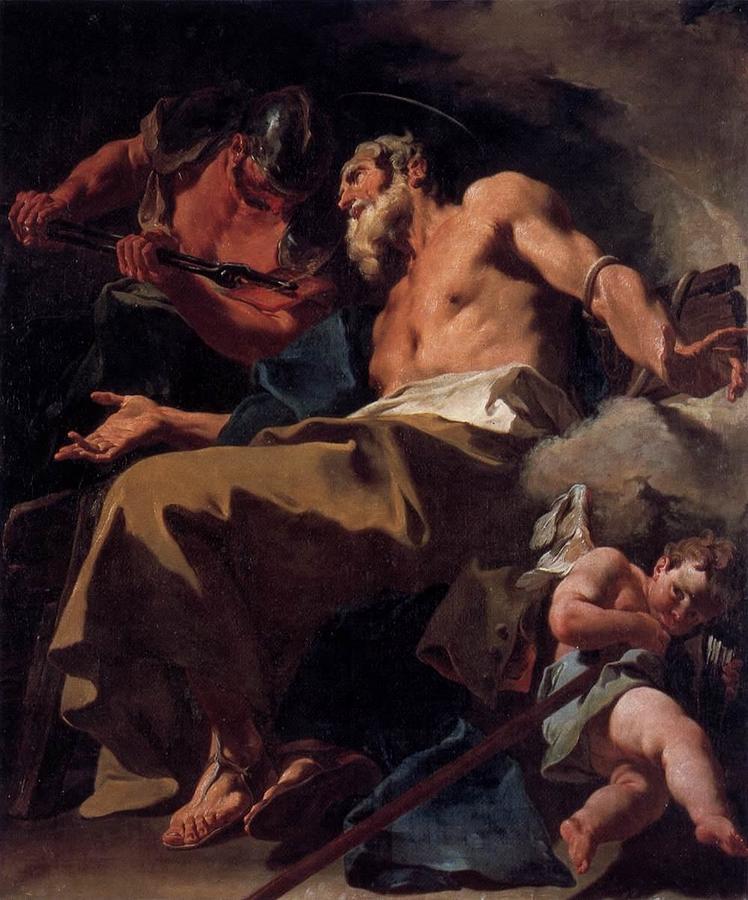 The Torture of St Thomas Painting by Giambattista Pittoni | Fine Art ...