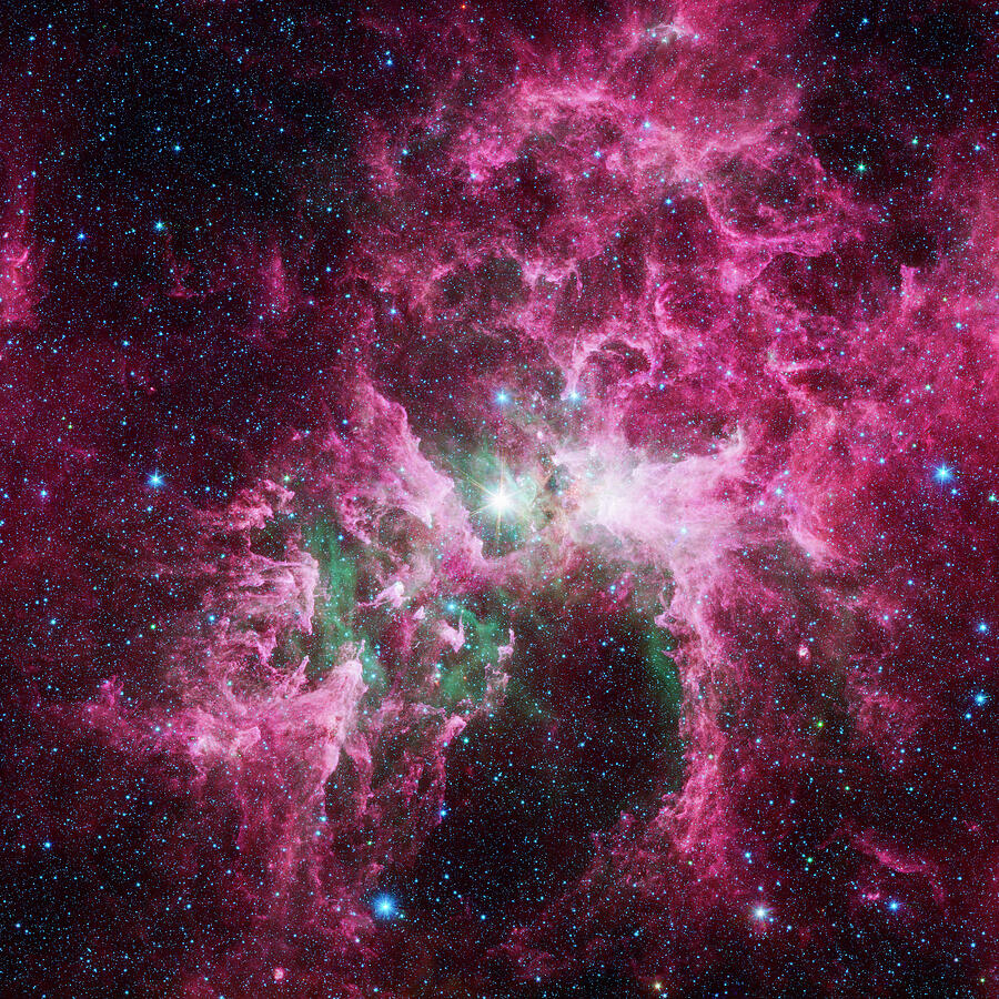 The Tortured Clouds of Eta Carinae Carina Nebula From NASA Spitzer ...