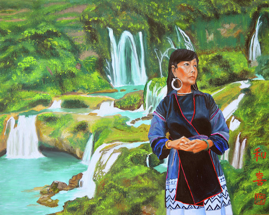 The tour guide Painting by Thu Nguyen