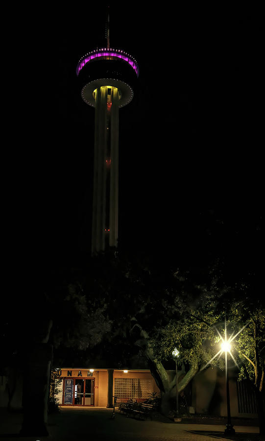 Tower of The Americas at Night Photograph by Judy Vincent