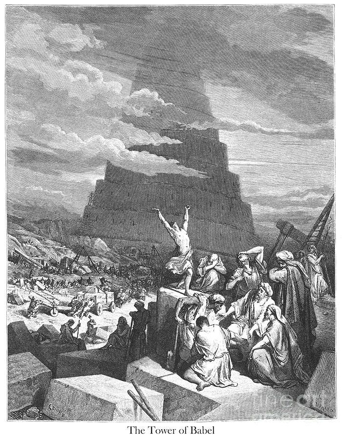 The Tower of Babel by Gustave Dore v1 Photograph by Historic illustrations