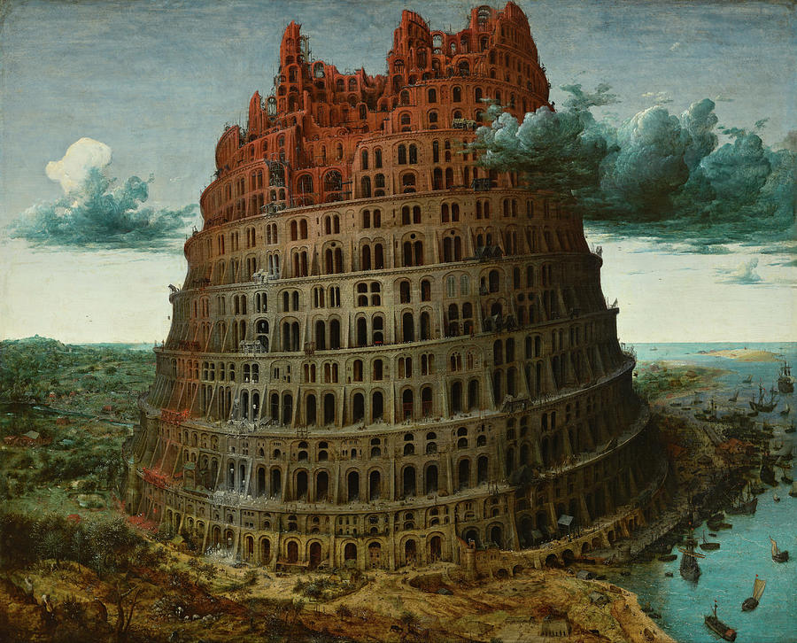 Netherlandish Painting - The Tower of Babel, circa 1563-1565 by Pieter Bruegel the Elder