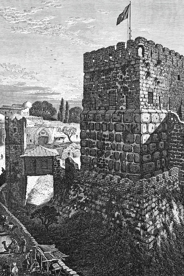 The Tower of David in 1881 Photograph by Munir Alawi