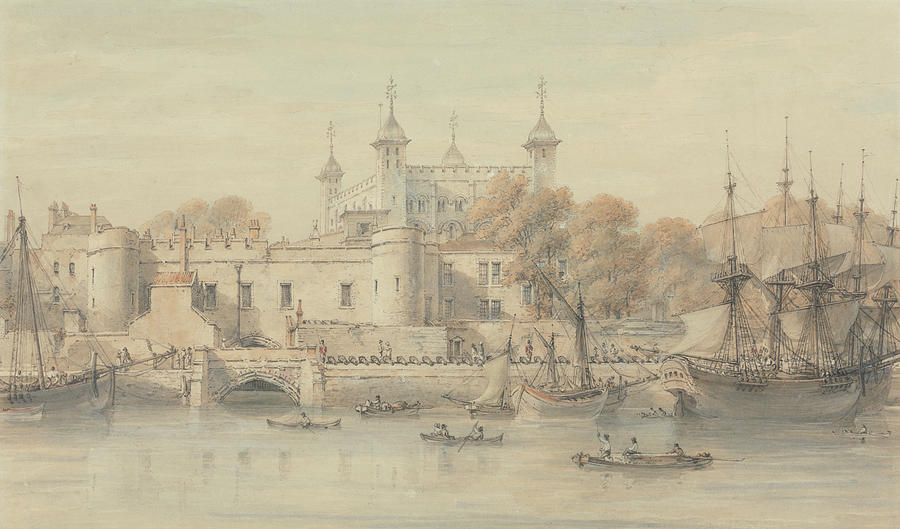 The Tower of London Drawing by Thomas Hearne