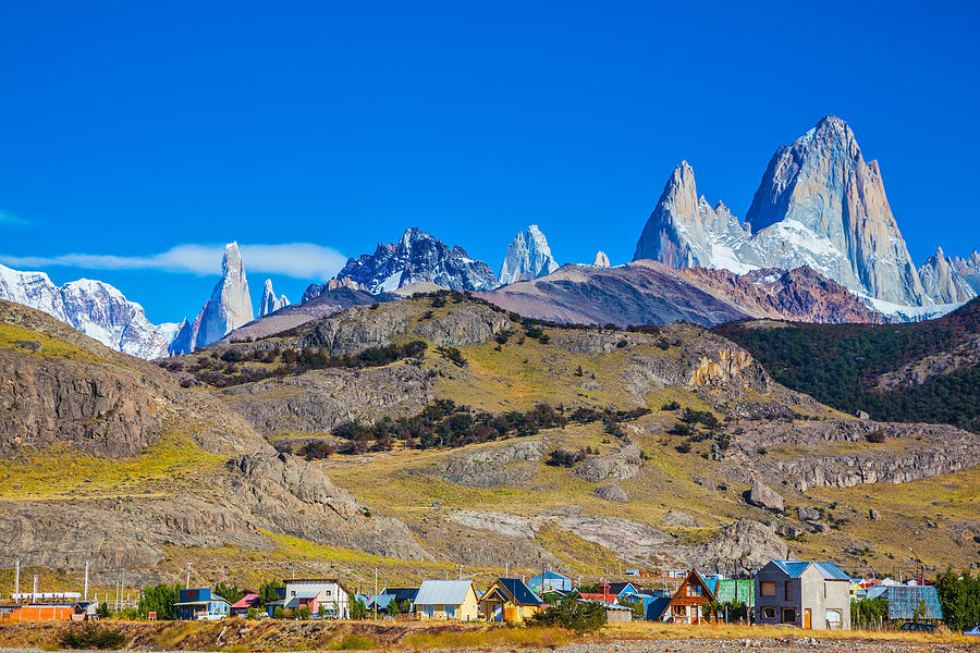 The town of El Chalten Photograph by Kavram