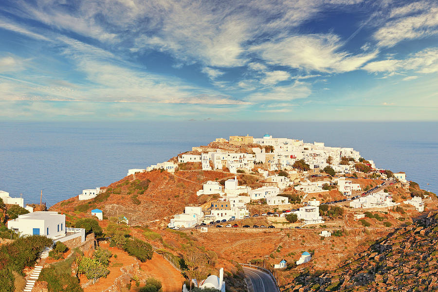 The traditional village Kastro of Sifnos island, Greece Photograph by Constantinos Iliopoulos
