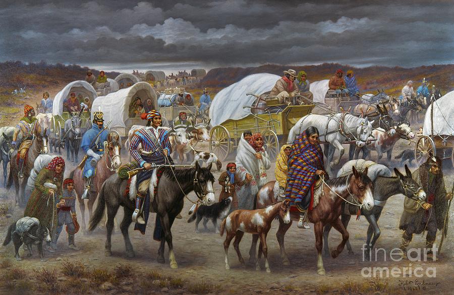 Transportation Painting - The Trail Of Tears by Granger